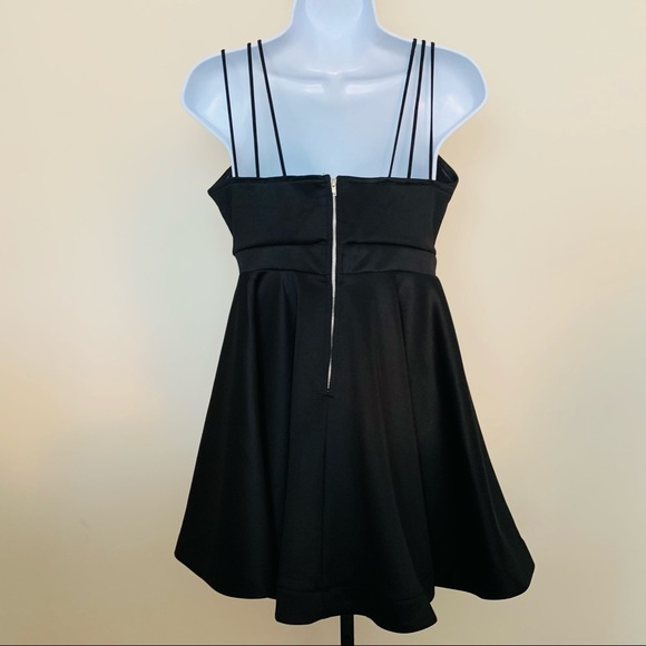 Black Fit and Flare Mini Dress - Picture 6 of 9